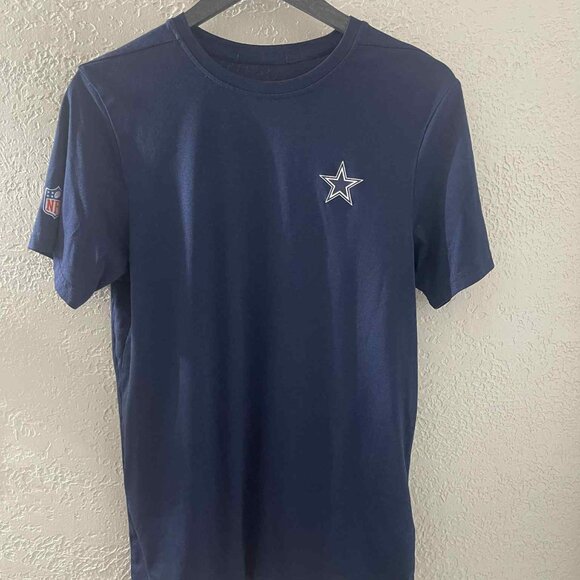 NFL NIKE DRI-FIT NAVY BLUE‎ MENS DALLAS COWBOYS TEE SHIRT SIZE SMALL - Picture 1 of 7